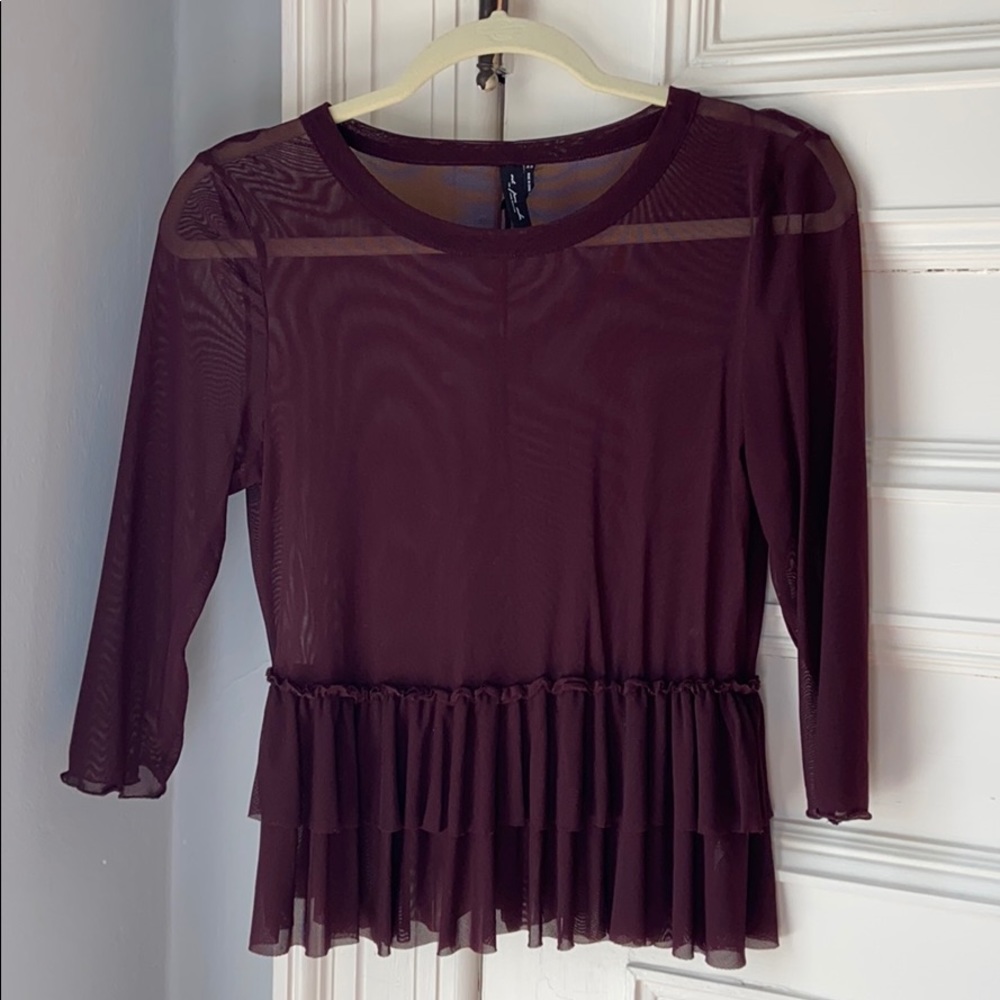Urban Outfitters Mesh Peplum Top